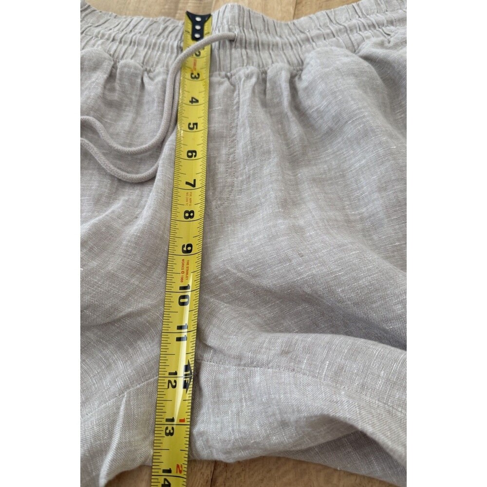 Quince 100% European Linen Pull-On Wide Leg Pant Women Sz M Flax Coastal EUC - Picture 7 of 11
